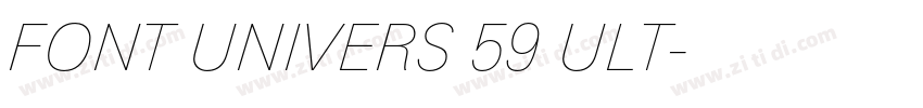 FONT UNIVERS 59 ULT字体转换